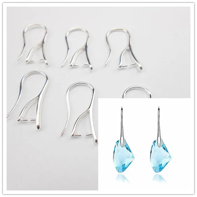 

Free 50PCS more choice wholesale silver earrings jewelry accessories DIY crafts cufflinks earrings hook crystal cubic zirconi