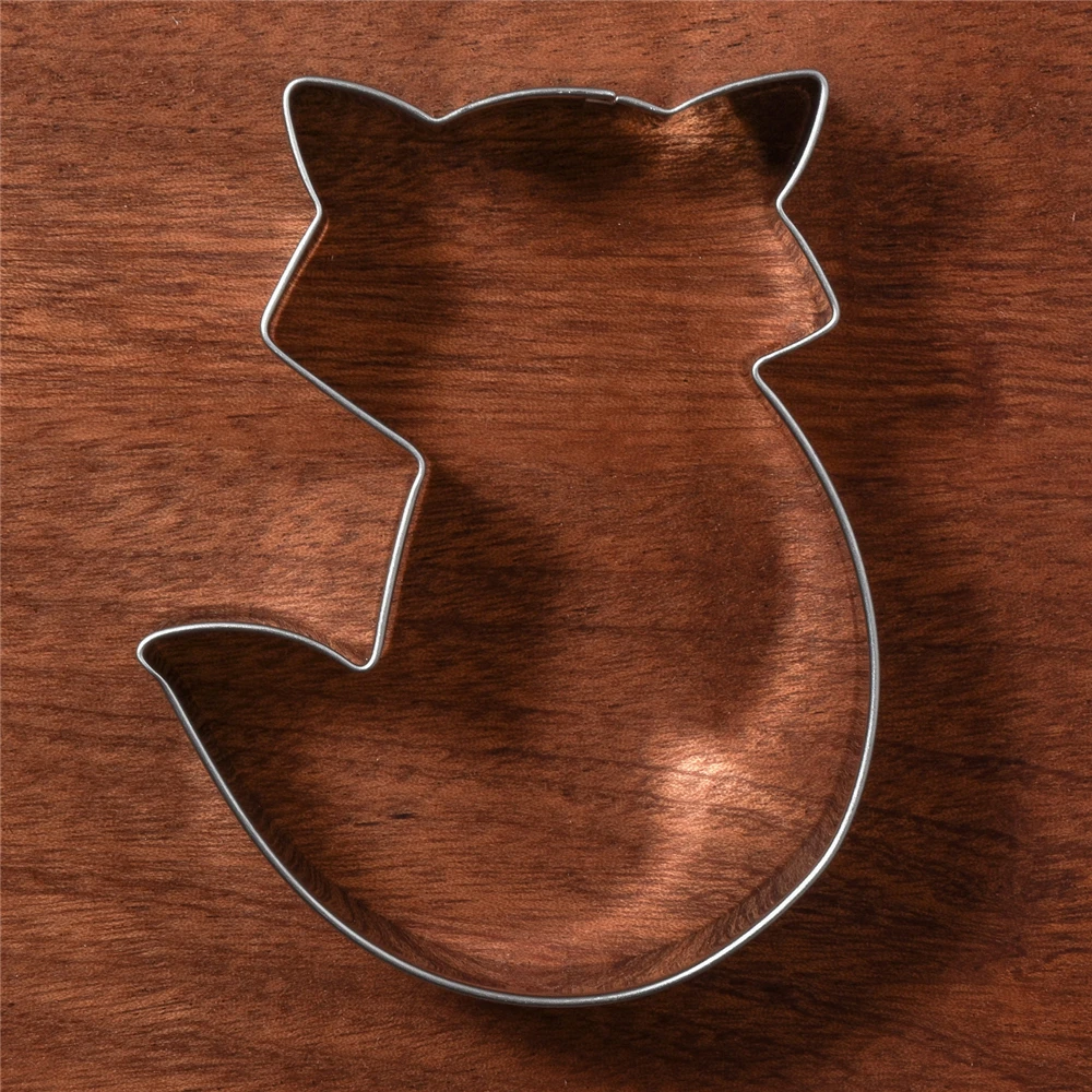 KENIAO Fox Cookie Cutter Stainless Steel 7.2 x 9.6 CM Woodland Animal Biscuit Fondant Bread Sandwich DIY Kitchen Baking Mold