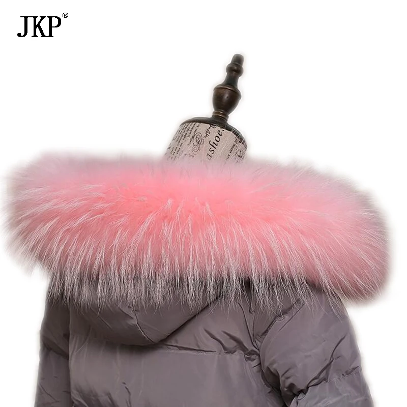 

100% Winter Women's Raccoon Fur Collar Real Fur Scarf Neck Cap 60/70/80cm Collar Soft Fur Scarf Neck Warmer Scarves Fashion