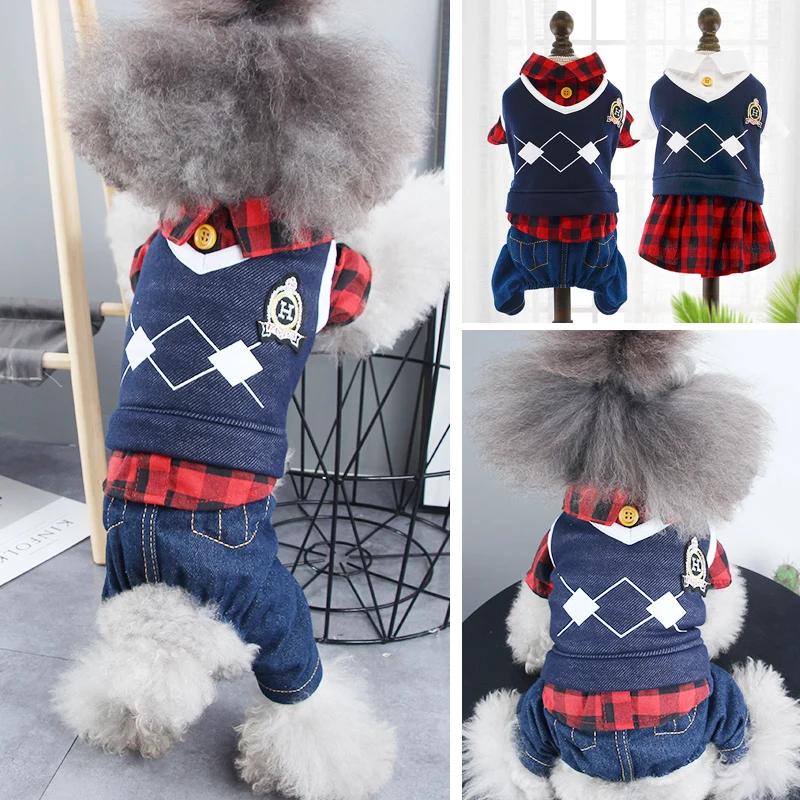 On Sale Clearance Pet Winter Aumtumn Overalls For Chihuahua Yorkshire Small Puppies Animal Dog Jumpsuit Cheap Price Accessories