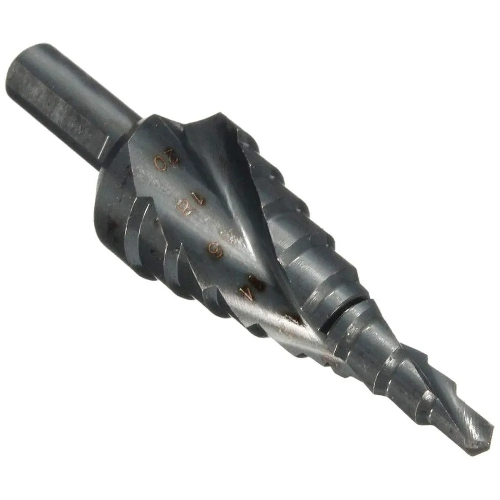 ESPLB 3pcs HSS Cobalt Step Drills Bit 4-32MM High Speed Steel Nitrogen Spiral Triangle Shank Drill Bit Set for Metal Cone