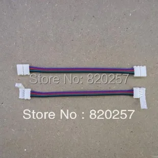 20pcs/lot  4 pin RGB 12mm led fast clip connectors with 150mm cable between for  RGB led strip, free shipping