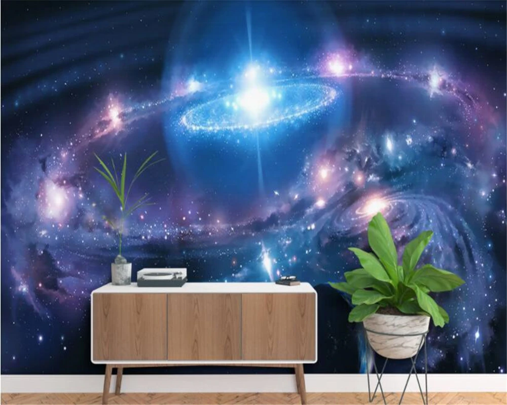 beibehang 3d modern simplicity starry universe constellation wall painting backgroun  papel de parede wallpaper hudas beauty