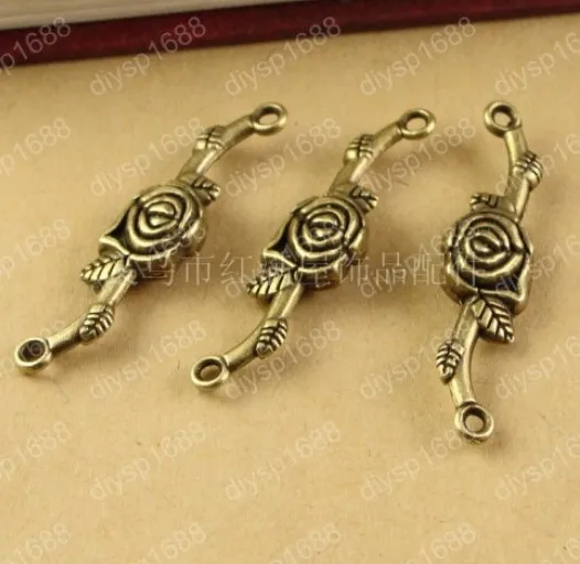 

100pcs/lot alloy bead Antique Bronze Plated 33*8MM plum blossom connection Jewelry Findings,Accessories charm,pendant,JJA3414