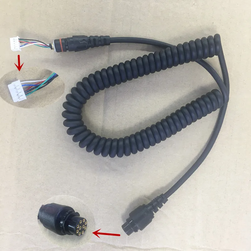 DIY 10-Pin Aviation Connector SM16A1 MIC speaker cable for Hytera MD780/G MD782 RD982 MD680 RD980 MT680 etc car radio