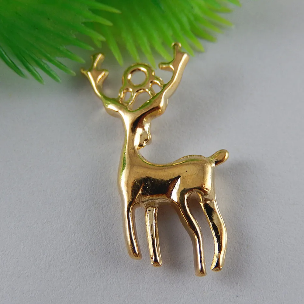 (20Pieces)Man Creative Elk jewelry pendant Deer Necklace Pendant Animal Bracelet Charms Handmade Crafts Jewelry Findings 51834