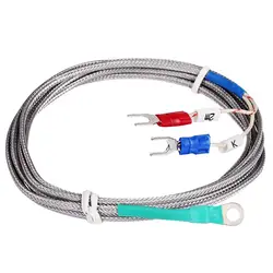 5mm Hole Washer Gasket Type Probe Thermocouple K Temperature Sensor 2M Cable for Industrial Temperature Controller