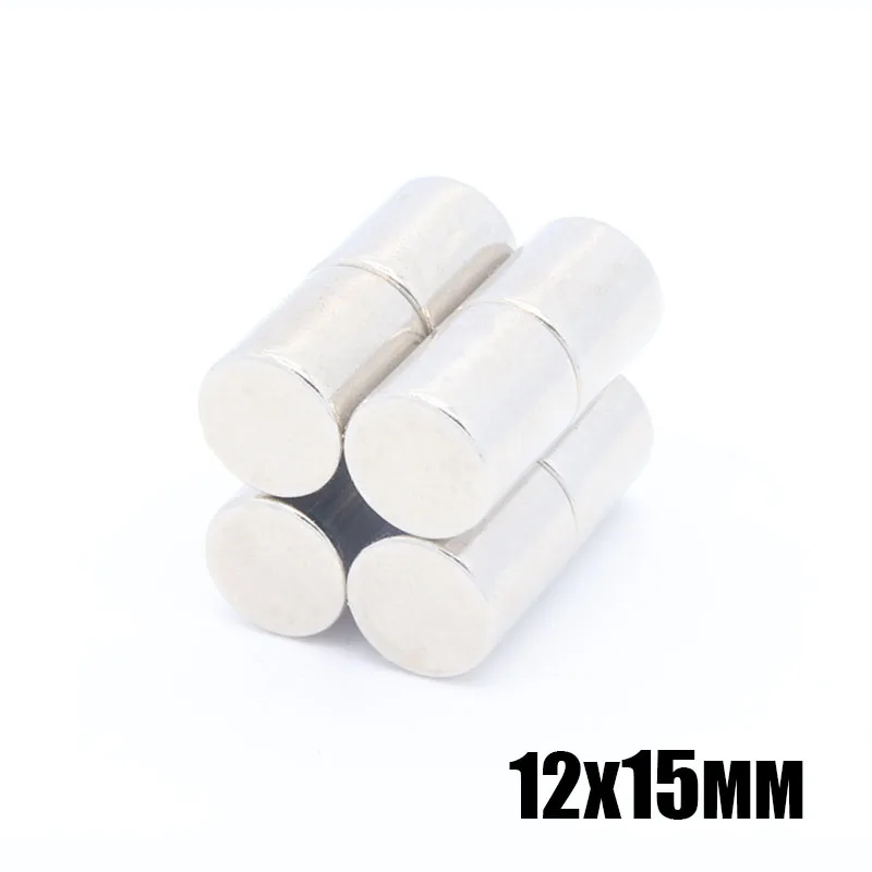 

10pcs 12x15 mm N35 Mini Super Strong Rare Earth Fridge Permanet Magnet 12x15 mm Small Round Neodymium Magnet 12*15