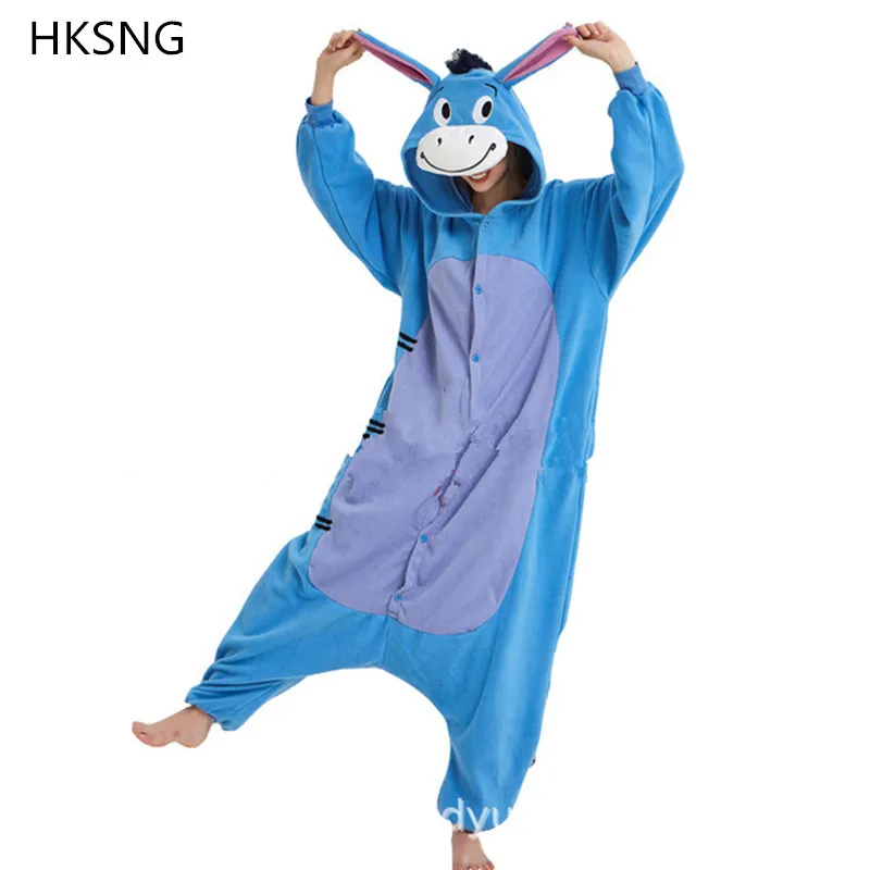 Pijama Kigurumi HKSNG para Adultos, Pijama de Invierno, Disfraz de Animal con Capucha, Disfraz de Halloween, Ropa de Dormir, Regalo Kigurumi