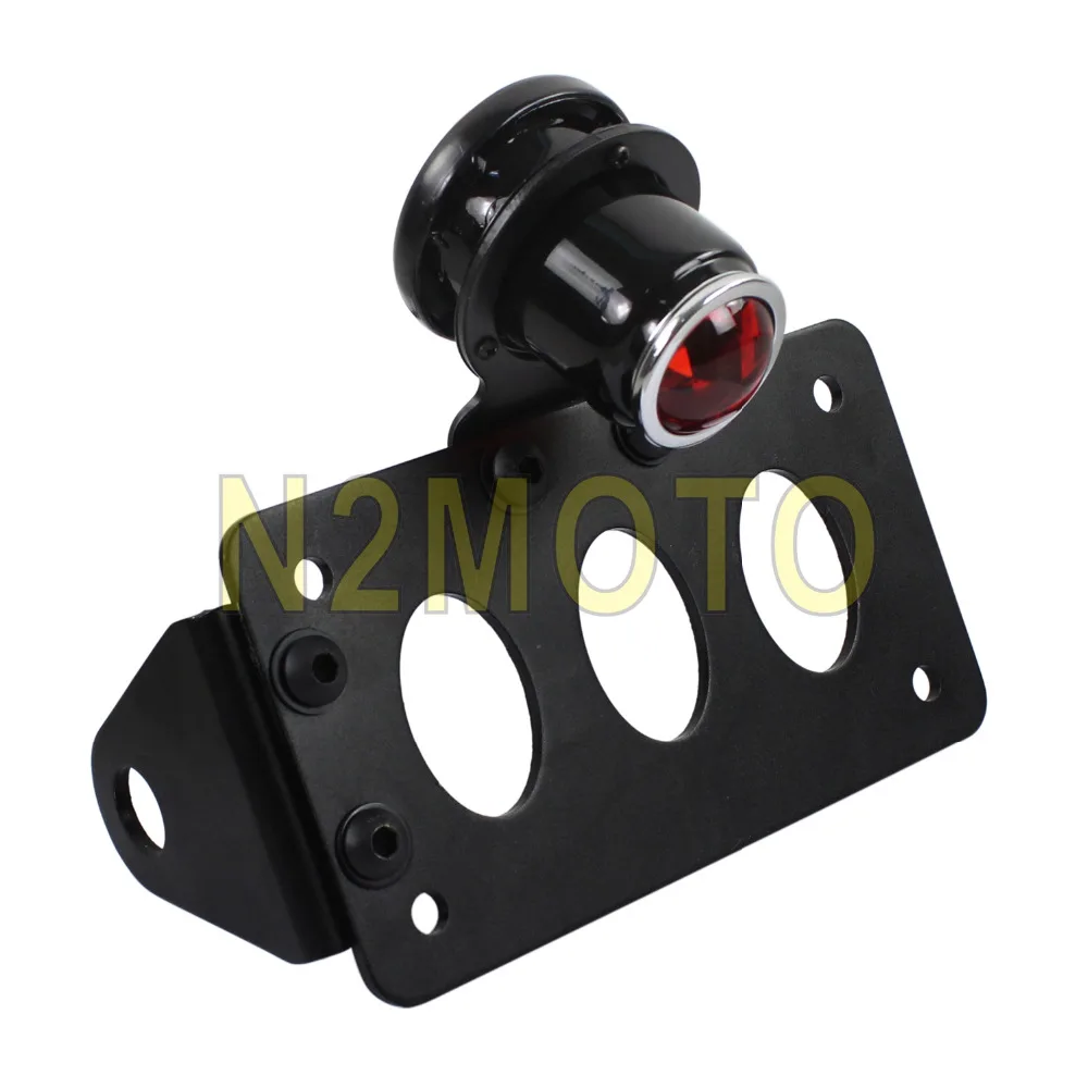 LED Lucas Motorcycles License Plate Bracket Diamond Taillights Side Mount Vertical Mount for Harley Bobber Chopper Cafe Racer