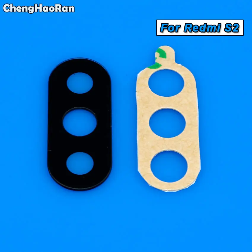 ChengHaoRan 2Pcs/Lot For Xiaomi Redmi S2 Y2 Rear Back Camera glass Lens With Adhesive Sticker Replacement Repair