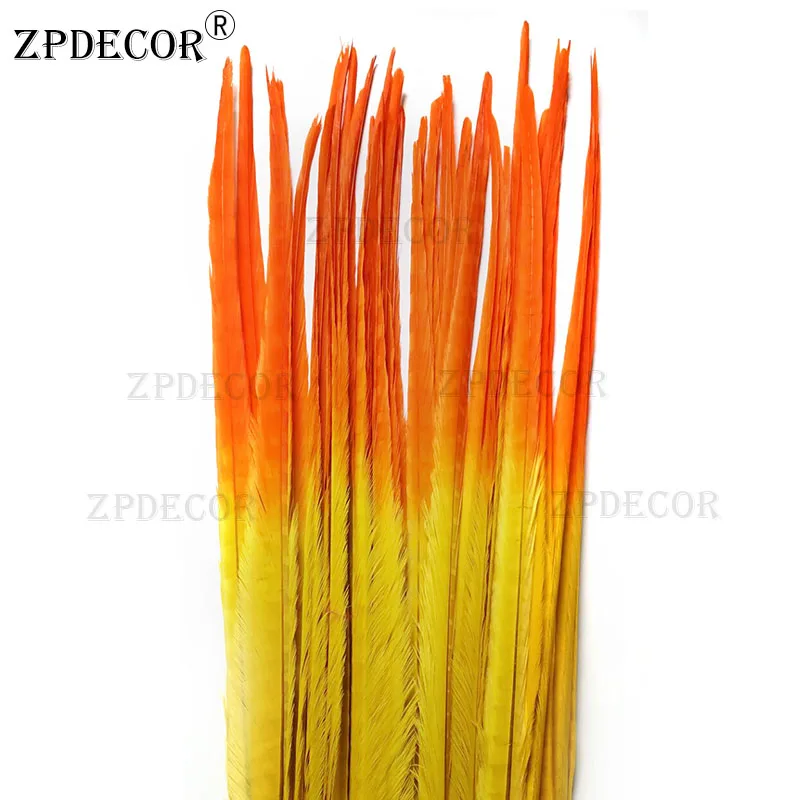 ZPDECOR 45-50CM 18-20 Inch Double Color Ringneck Pheasant Feathers