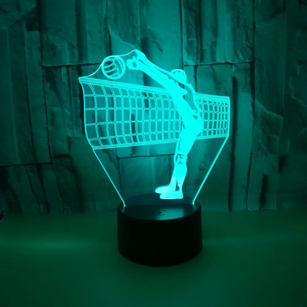 Siatkówka Led Usb 3d oprawy oświetleniowe Luminaria De Mesa Led lampka nocna dzieci oświetlenie Led do pokoju Usb dzieci 3d światła lampy