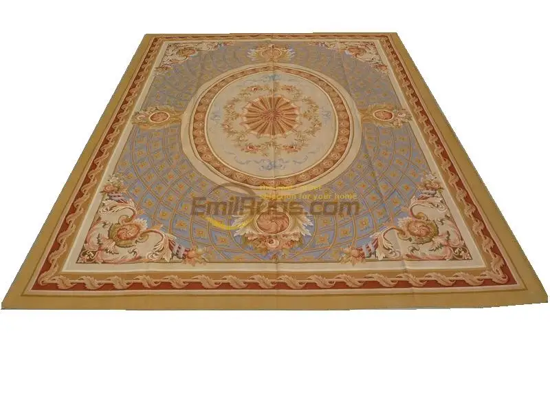 Knitting Museum Wool Knitting Carpets Aubusson Needle Point Tapestr Elegant Floral Antique Handknotted  Wool Aubusson  Carpet