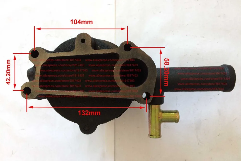 LL480-06103 Water Pump for Laidong KAMA LD engine parts, KM385T, KM385BT, LL480