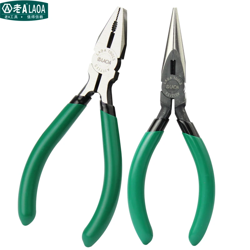 LAOA Mini pinze da 5 pollici tronchesi pinze a becco lungo gioielli aggraffatura tasca utensili manuali pinze diagonali