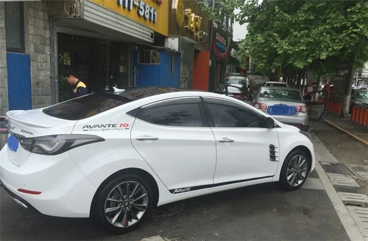 For HYUNDAI Elantra Roof Spoiler 2012-2015 Elantra Roof spoiler High Quality ABS Material Car Rear WingColor Rear Spoiler