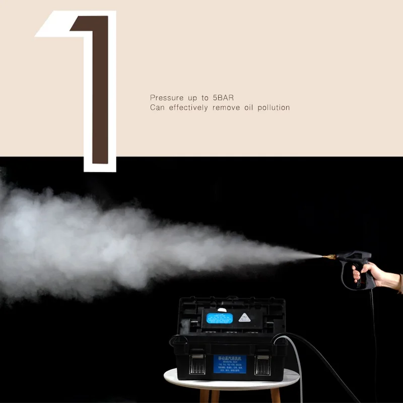 110V 220V Uap Pembersih Suhu Tinggi Listrik Mengukus Mesin Pembersih Tekanan Tinggi AC Range Hood Mobil