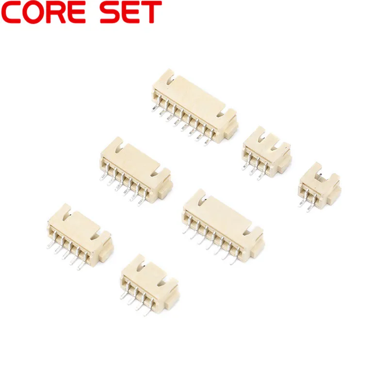 20PCS/Lot 2.54 mm Pitch SMD Connector 2P 3P 4P 5P 6P 7P 8P Horizontal SMD Socket XH2.54 2.54mm Spacing Patch Plug Connectors