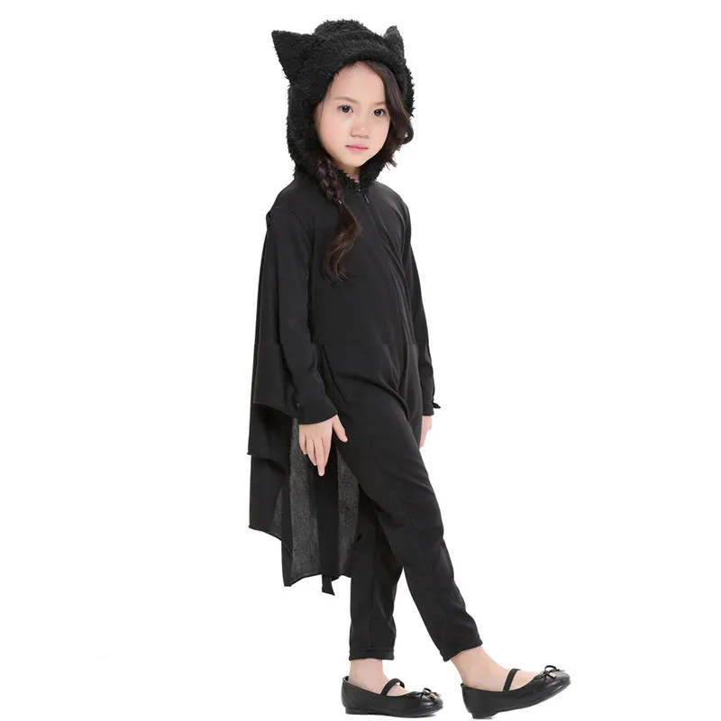 S-XL Unisex Girls And Boys Jumpsuit Cosplay Kids Children Halloween Animal Bat Costumes Carnival Purim Christmas Party Dress