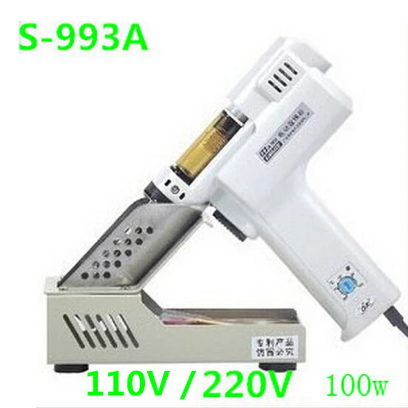 S-993A สูญญากาศ Desoldering Pump Solder Sucker Gun 110 V/220 V 90W De-solder Gun ไฟฟ้า