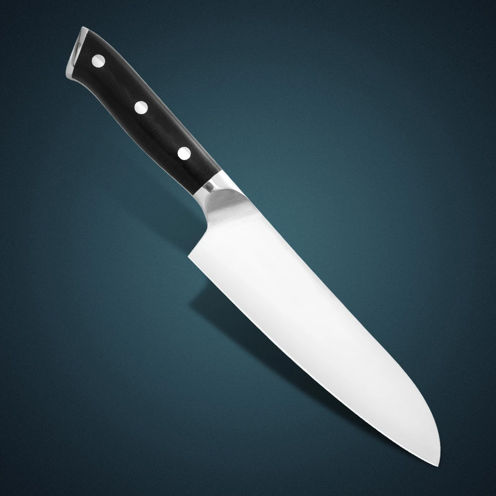 Imagem -03 - Huiwill Super Qualidade Japonês Aus8 Cozinha Santoku Japonês Chef Faca com Duplo Forjado G10 Lidar com Aço Inoxidável