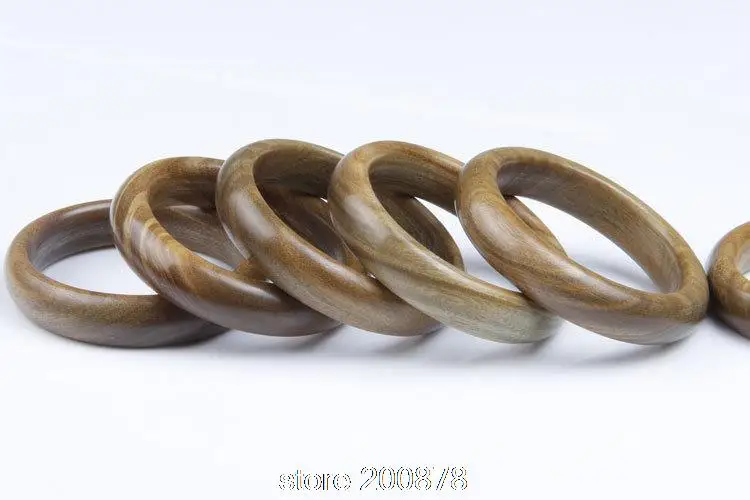 BB-483 Natural Green Sandalwood Bangle Natural Wooden Healthy Fragrant Sandal Bangles for Lady 56-59mm