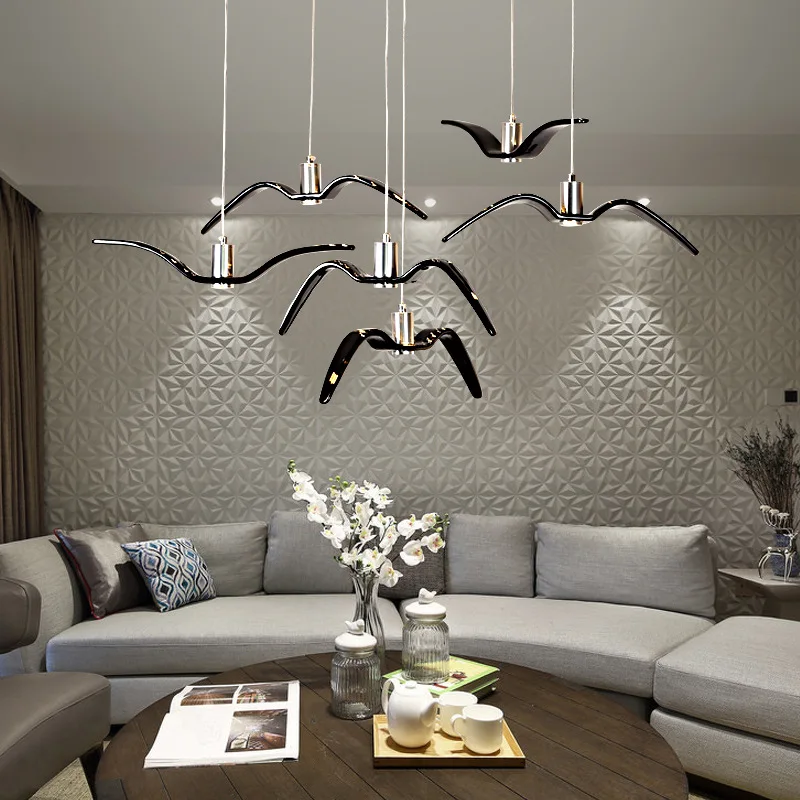 Modern minimalist restaurant gulls Pendant Lights LED creative personality pendant Lamp bedroom AC110-240V image 2