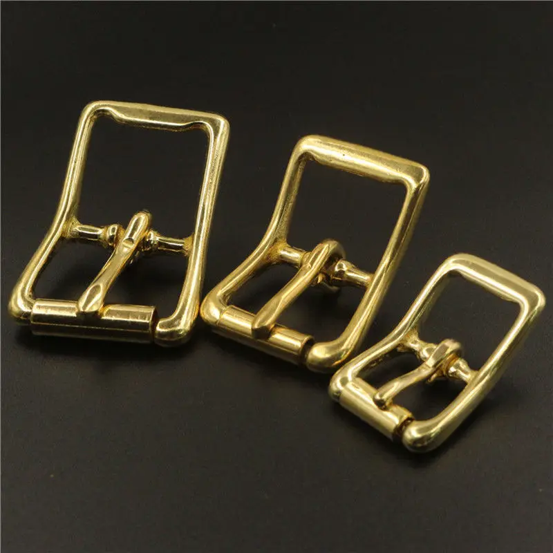 Brass Belt Buckle Tri-glide Single Pin Middle Center Bar Roller Buckle for Leather Craft bag Strap Horse Bridle Halter Harness