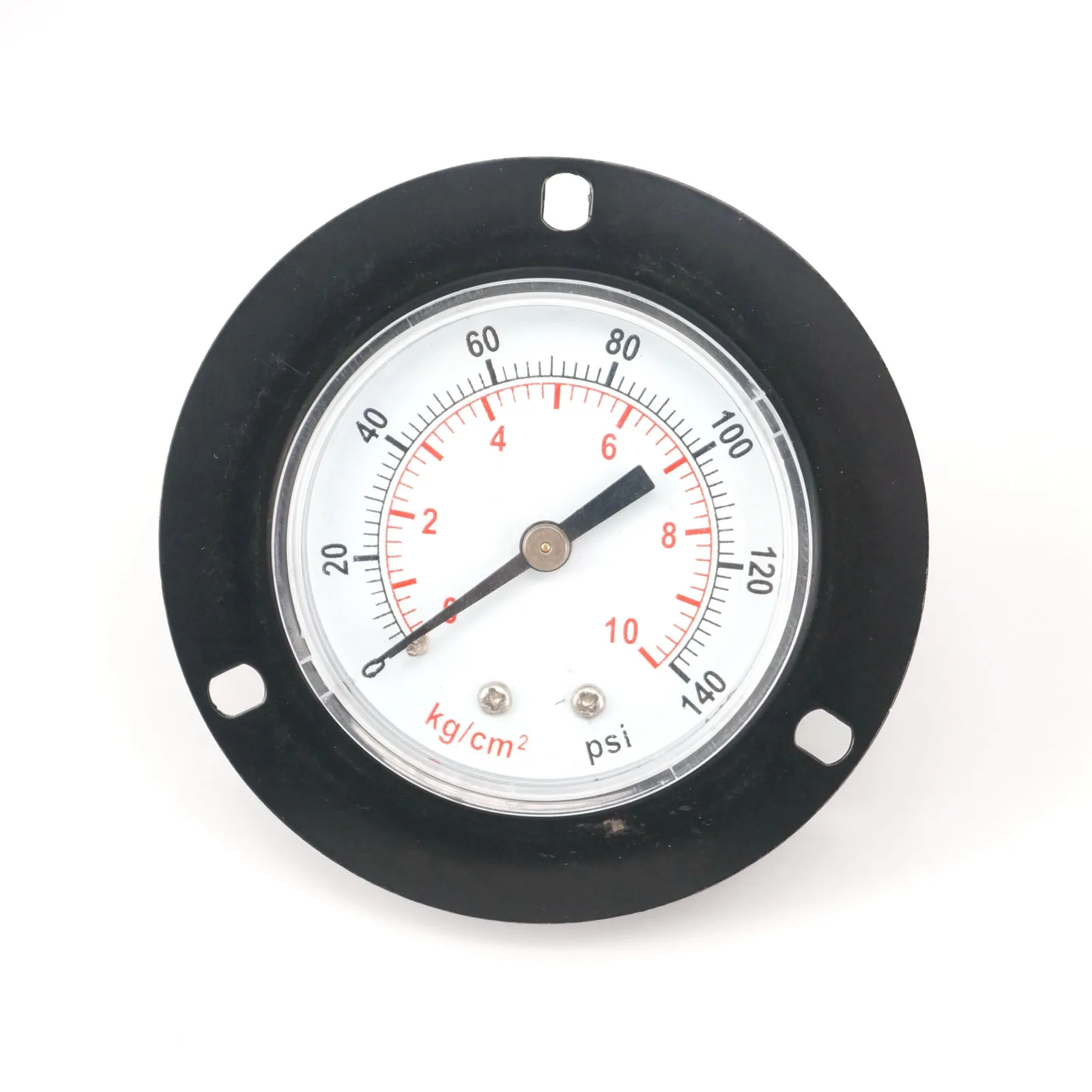 Black 0-140 PSI Air Pressure Gauge 50mm Face Axial Mount With Edge G1/4\