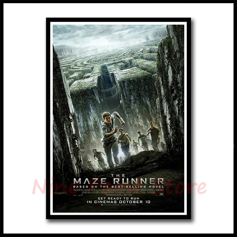 The Maze Runner White Coated Paper Posters Wall Art Murals Pictures For Bedroom Decoration Frameless