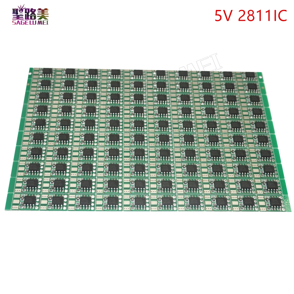 100szt/opakowanie DC5V ws2811 IC płytka drukowana PCB WS2811 LED RGB Pixel Module IC 12mm led Chip do modułów adresowalnych led