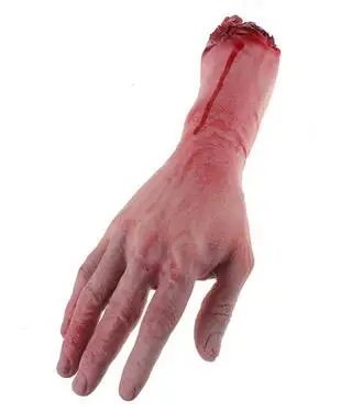 Fashion Hot Severed Scary Cut Off Bloody Fake Latex Lifesize Arm Hand Halloween Prop