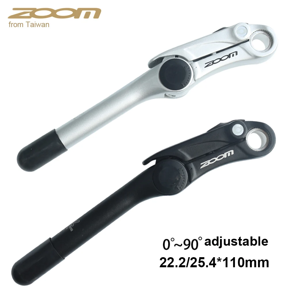 

ZOOM Fixed Gear MTB City Bike Goose Neck quill stem Riser 22.2 25.4mm fork Quick Release QR adjust Bicycle A-Head Handlebar stem