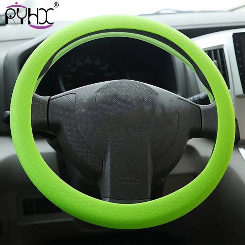 12 Colors For All Car Auto Silicone Steering Wheel Glove Cover Soft Auto Steering Covers Accessories Universal