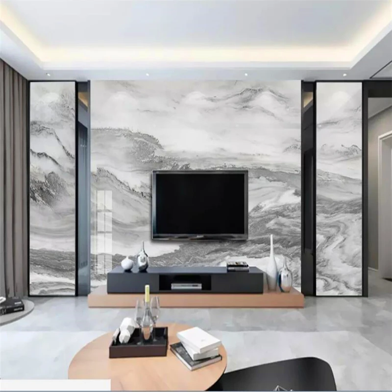 Decorative wallpaper Ink landscape marble background wall painting