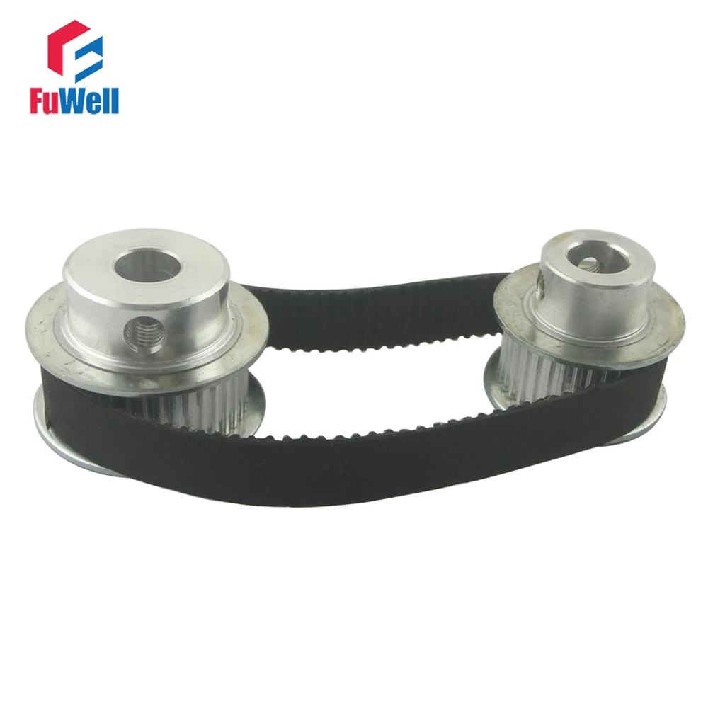 Timing Belt Pulley XL Reduction 1:3/3:1 10T 30T Shaft Center Distance 80mm 104XL Belt Gear Kit Ratio Timing Belt Pulley Set