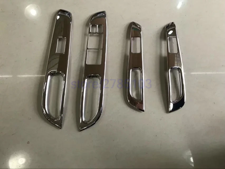 For NISSAN NOTE hatchback 2017 e-Power RHD ABS Plastic Chrome Plated Armrest Door Window Lifter Switch Trim Frame Styling