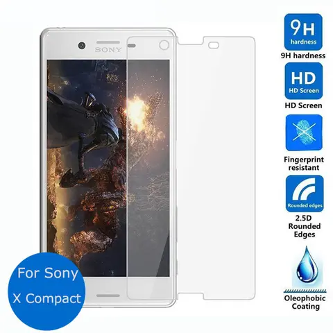 3D Curved For Sony Xperia X Compact Tempered Glass 9H Protective Film Explosion-proof Screen Protector For F5321 4.6"