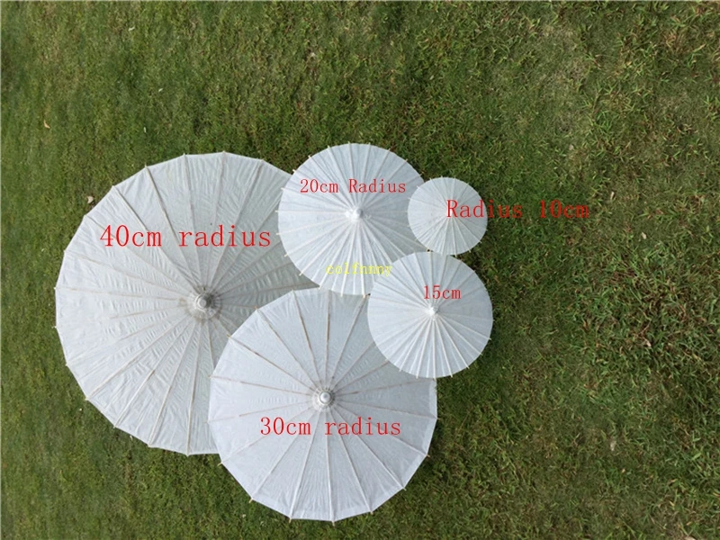 

100pcs/lot 20cm/30cm/40cm/60cm Diameter White color paper umbrella Children & adults Umbrellas For Wedding parasols