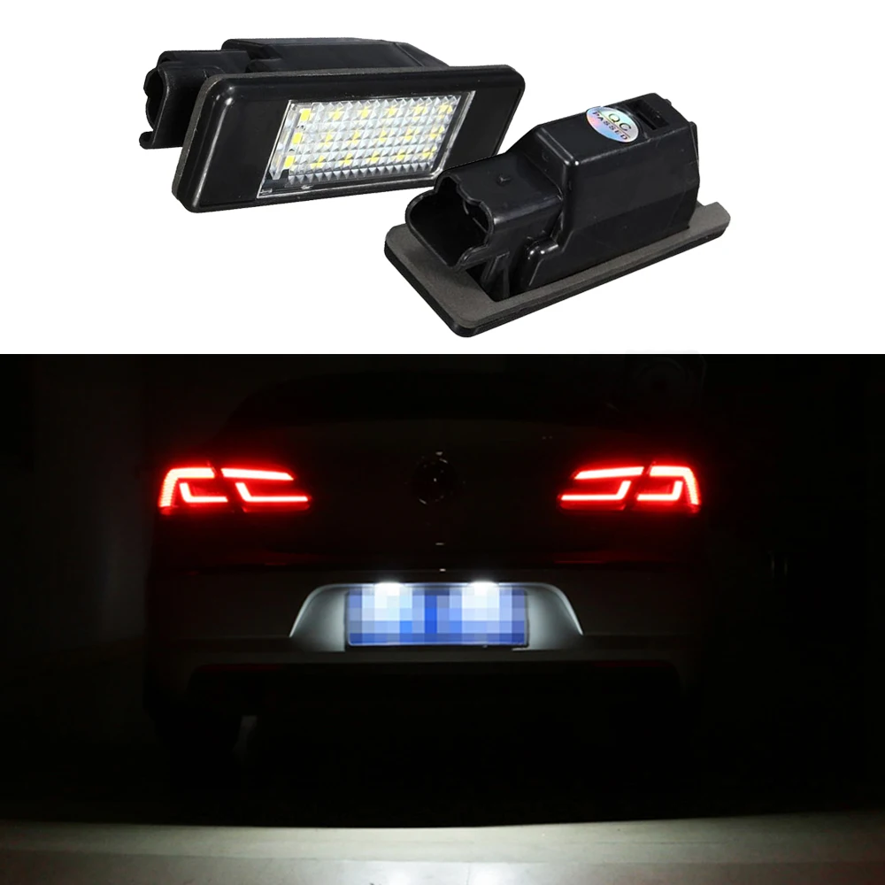 2PCS Car LED License Plate Lights 12V For Peugeot 307 308 407 207 3008 508 For Citroen C4 C5 C3 accessories - view 6