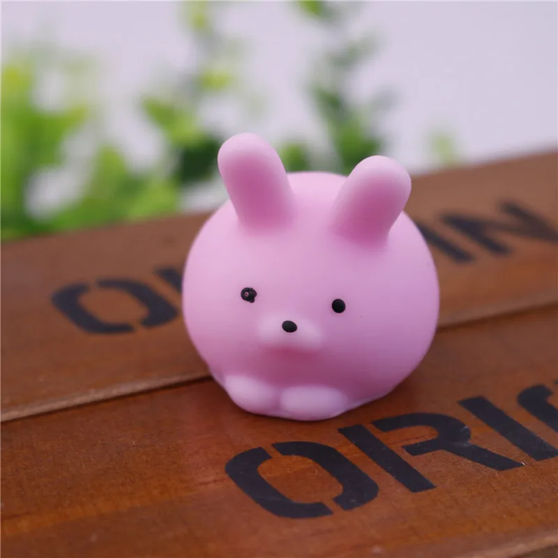 2Pcs/Lots Squishy Bunny Toys Rubber Cute Cartoon Anti-Stress Funny Stress Reliever Simulation Charm Slow Rebounding Toys For Kid