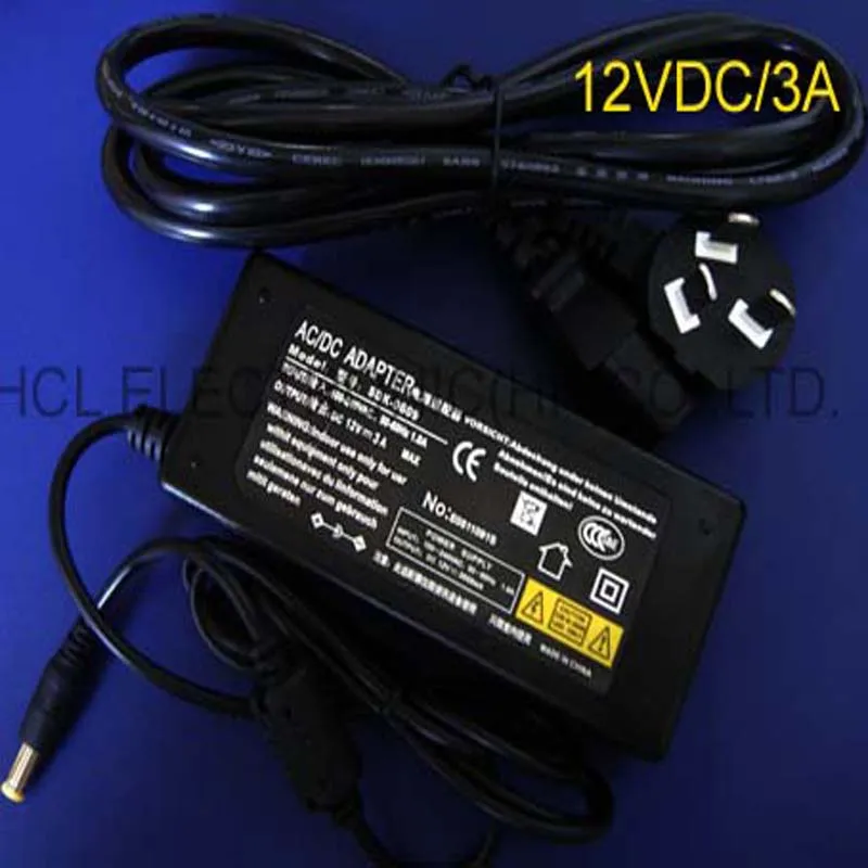 

High quality AC100-240V to DC12V 3A Converter Adapter Switching Power Supply Charger For LED Strips free shipping 2pcs/lot