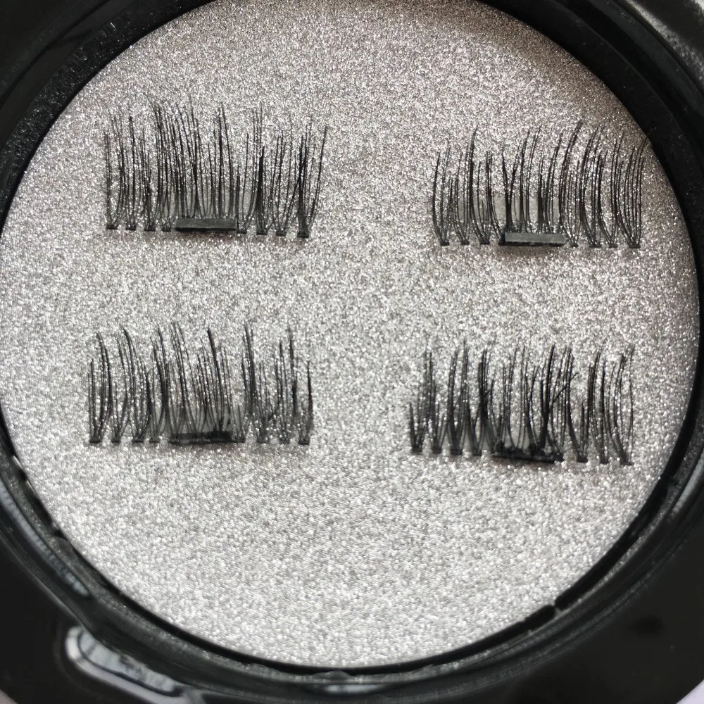 Fashion 3D Magnetic Eyelash 2 Styles Mink Material Eyelashes Magnet 4 Pieces/Box 3D Mink Cilia Individual Eyelash Extension