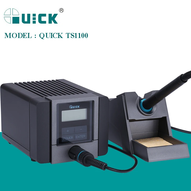 

QUICK TS1100 110V/220V Lead-Free Soldering Station 90W ESD Safe Adjustable Temperature Soldering Iron BGA Rework Station