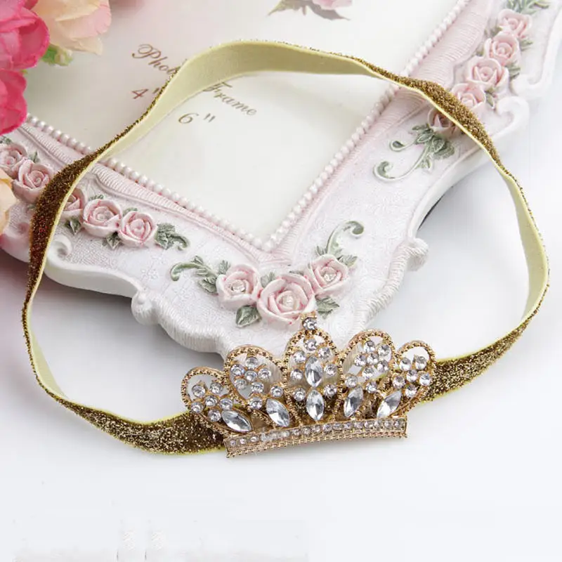 Balleenshiny Pérola Cristal Coroa, Headband infantil, Princesa Acessórios de Cabelo, Recém-nascido Fotografia Adereços, Bebê Meninas Headwear