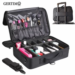 Women's Articles Beauty Portable Professional  Cosmetics Makeup Organizer Case Storage Bag Travel Box Suitcases Manicure Case