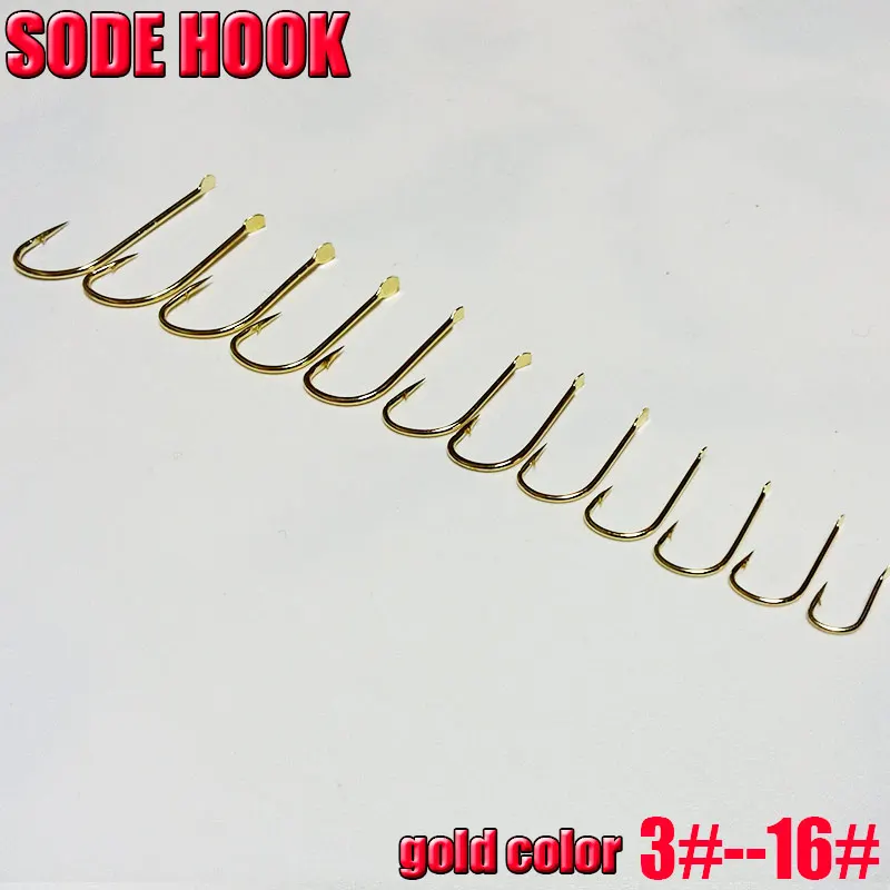 Anzuelos Sode dorados para pesca en mar 3-16 - imagen 4