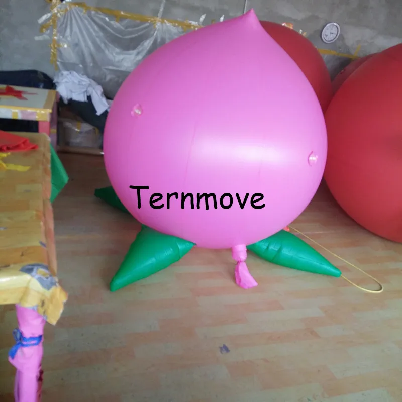 

Inflatable peach Helium Balloon for Promotion, advertising square pvc helium mascot design for display inflatable fruit