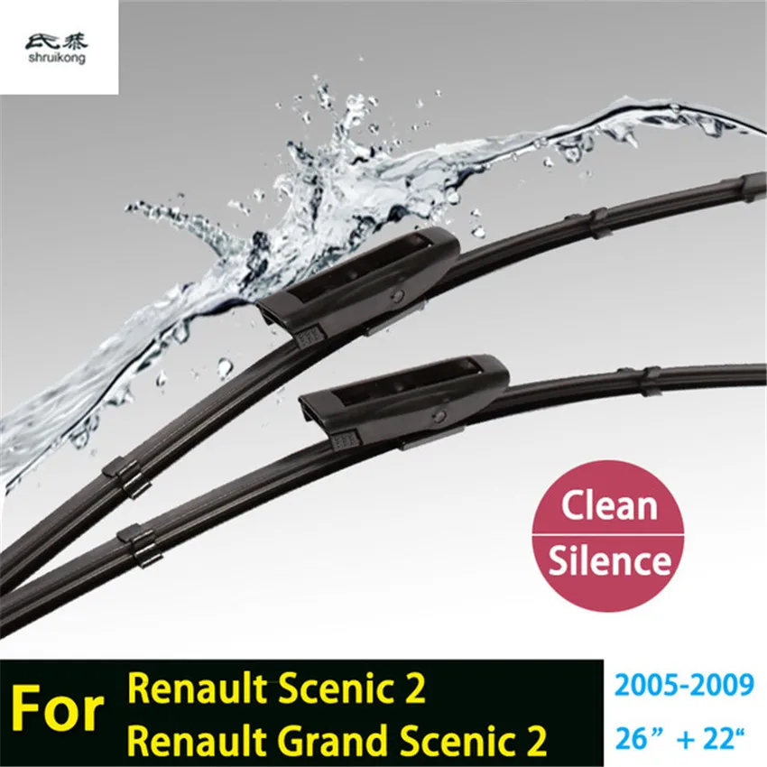 Car Stickers Wiper Blades For Renault Scenic 2 Grand Scenic 2 (2005-2009) 26